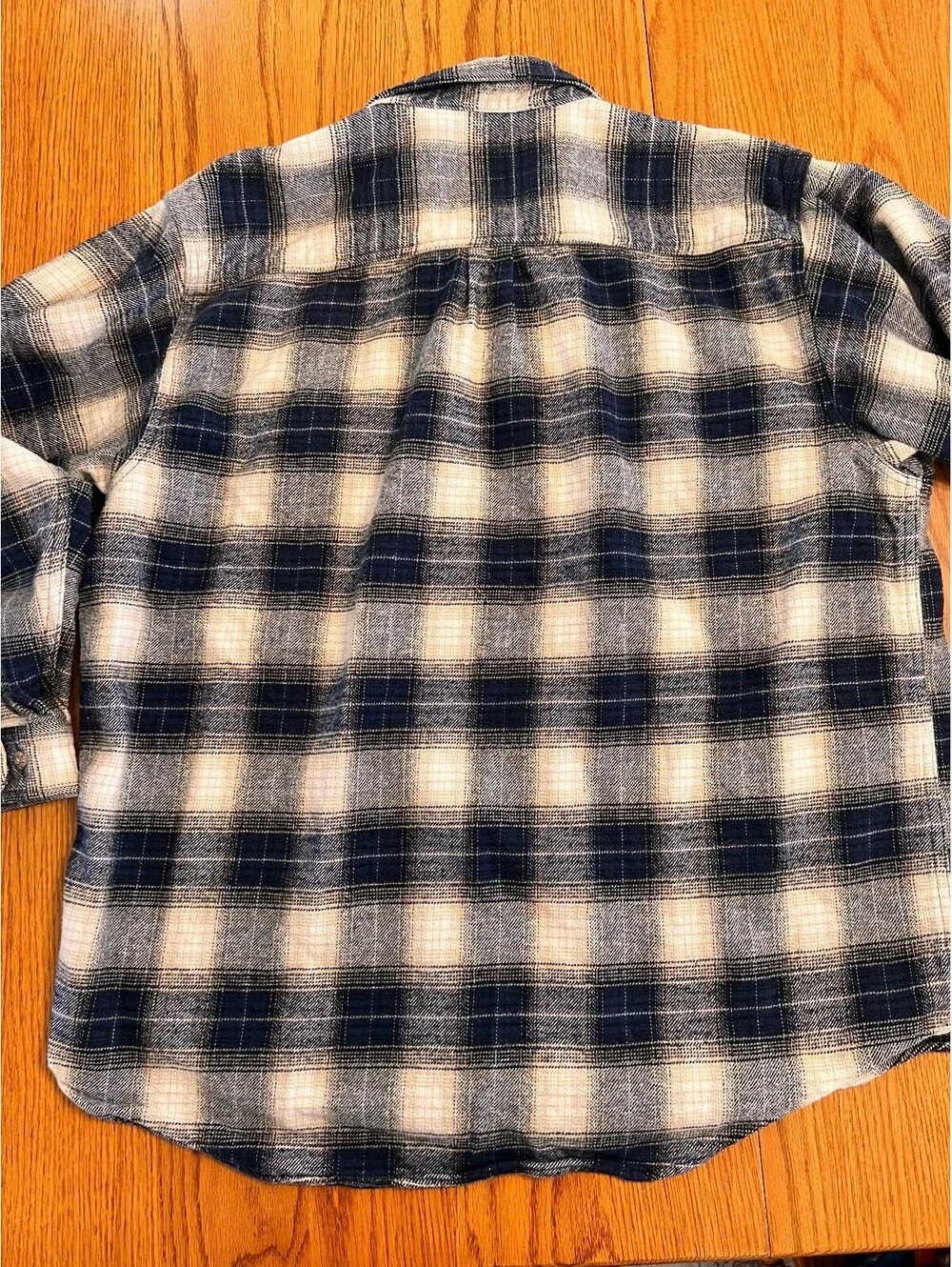 Field & Stream Men's Blue and White Plaid Flannel Shirt